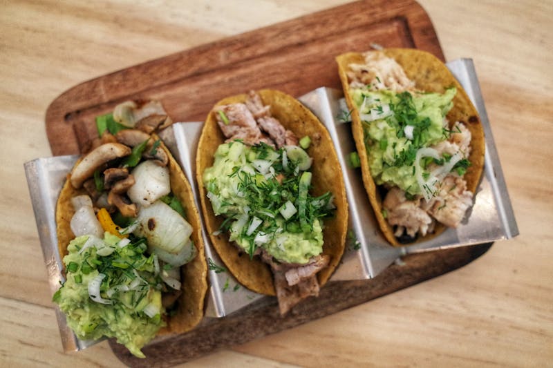 Carne Asada Tacos with onion and cilantro